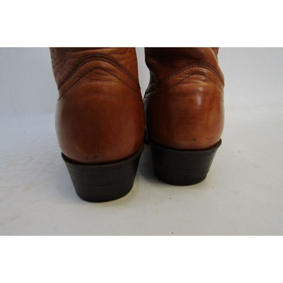 JUSTIN Mens Size 10 D Brown Orange Leather Cowboy Western Boots main image 9